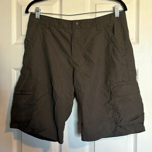 REI women’s dark gray nylon cargo shorts size 10